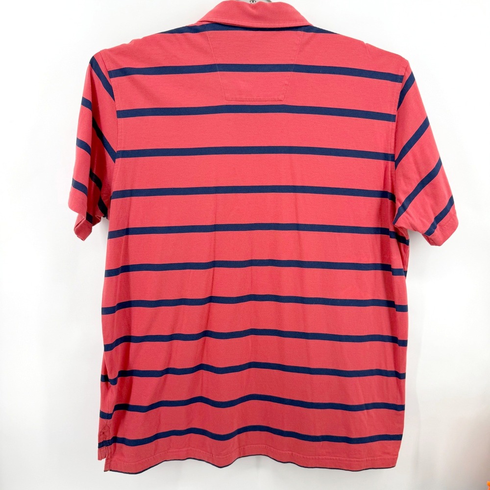 Brooks Brothers Polo Shirt Mens XXL Red Navy Striped Slim Fit Cotton Luxury - Picture 6 of 7